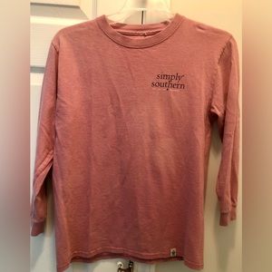 Girls youth medium Simply Southern Long sleeve tshirt